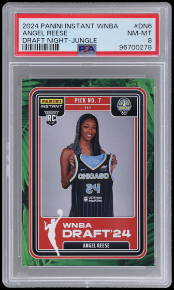 2024 Panini Instant Wnba Angel Reese Draft Night Jungle PSA 8