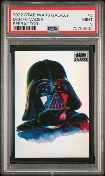 2022  TOPPS CHROME STAR WARS GALAXY DARTH VADER REFRACTOR #2 PSA 9