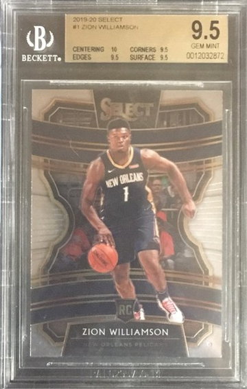 2019-20 Select - Zion Williamson - Concourse - Rookie - BGS 9.5 True GM+