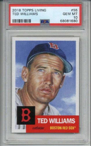 2018 TOPPS LIVING #55 TED WILLIAMS BASEBALL CARD RED SOX PSA 10 SP LOW POP RARE