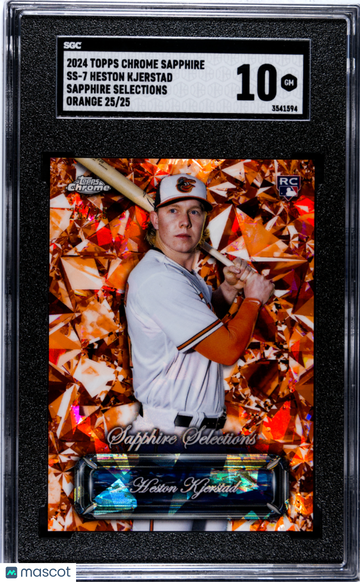 2024 Topps Chrome Sapphire Heston Kjerstad #SS-7 Selections Orange SGC 10