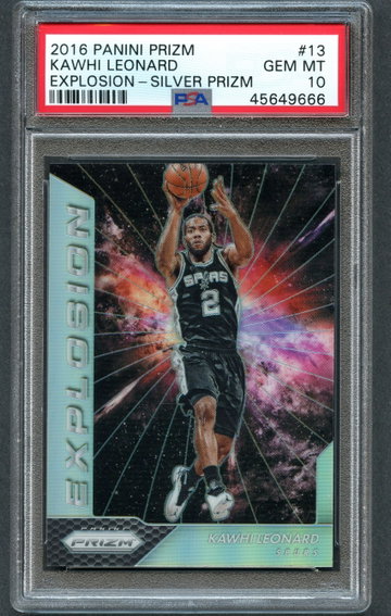 2016 Prizm Silver Explosion KAWHI LEONARD #13 PSA 10