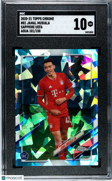 2020-21 Topps Chrome Sapphire Uefa Jamal Musiala #81 SGC 10