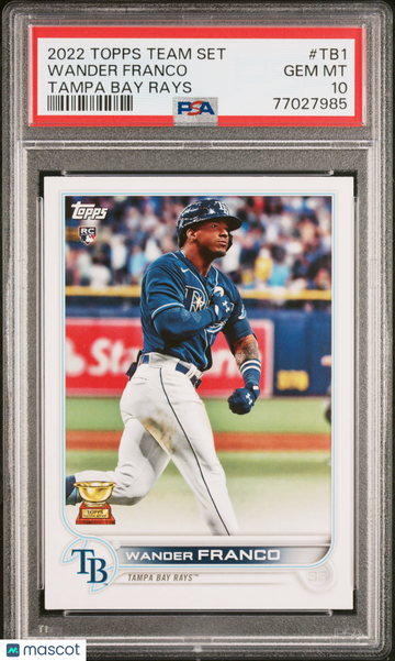 2022 Topps Team Set Tampa Bay Rays Wander Franco #TB1 PSA 10