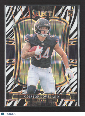2026 Panini Select Prizm Premier Level Colston Loveland #172 Zebra RC