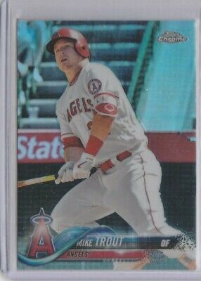 2018 Topps Chrome Refractor #100 Mike Trout Anaheim Angels
