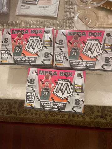 2020-21 Mosaic Basketball Mega Box of 3.  Lamelo Anthony Edwards RC