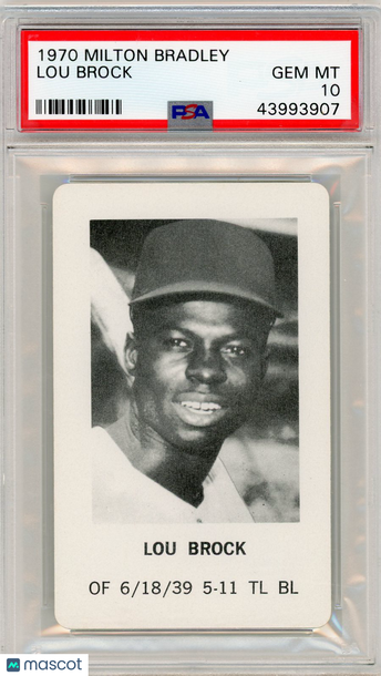 1970 Milton Bradley Lou Brock PSA 10