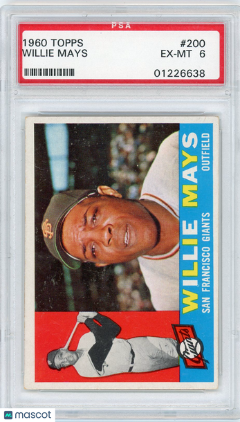 1960 Topps Willie Mays #200 PSA 6