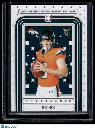 2024 Panini Photogenic Rookie Introductions Bo Nix #5 RC