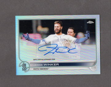 2022 Topps Chrome Update Jesse Winker Refractor Autograph #AC-JW Mariners
