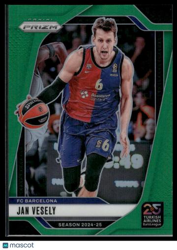 2024-25 Panini Prizm Euroleague Basketball Jan Vesely #32 Green Prizm