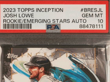 2023 Inception Josh Lowe #BRES-JL Inception PSA 10 Topps