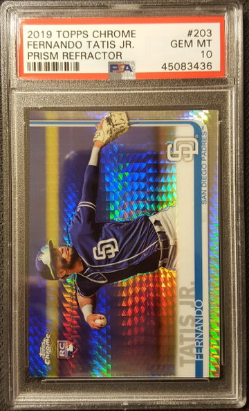 2019 Topps Chrome Fernando Tatis Jr. Prism Refractor Rookie RC PSA 10