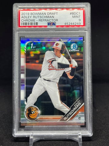 2019 Bowman Draft Chrome Adley Rutschman 1st Bowman Refractor PSA 9