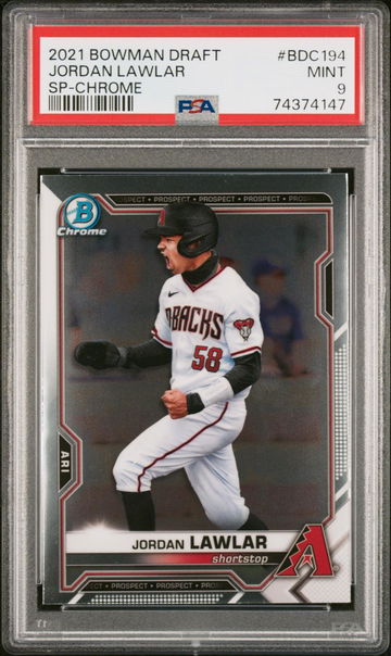 2021 Bowman Draft Jordan Lawlar #BDC194 SP-CHROME PSA 9