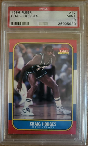 1986 Fleer Craig Hodges PSA 9