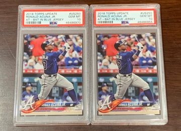 (2) 2018 Topps Update Ronald Acuna Jr. PSA 10