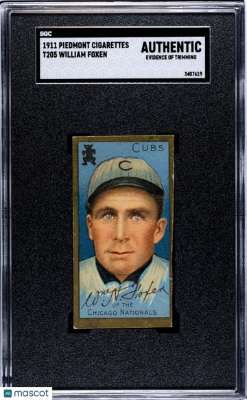 1911 Piedmont Cigarettes (T205) William Foxen SGC A