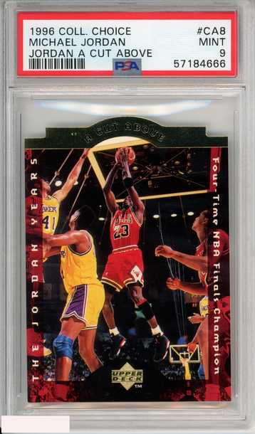 1996 COLLECTORS CHOICE MICHAEL JORDAN #CA8 JORDAN A CUT ABOVE BULLS HOF PSA 9