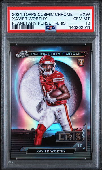 2024 Topps Cosmic Chrome Planetary Pursuit Eris Xavier Worthy #XW /10 PSA 10