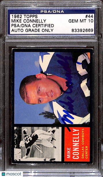 1962 Topps Mike Connelly #44 [Base] Rookie PSA A Auto 10