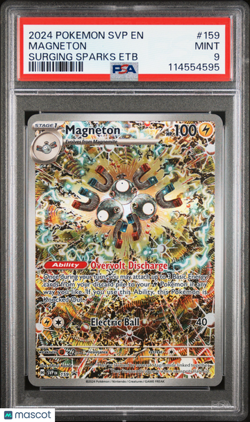 2024 Pokemon SVP EN-SV Black Star Promo Magneton Surging Sparks Etb PSA 9 #159