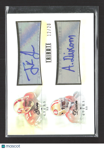2010 Topps Tribute Frank Gore Anthony Dixon #DA-GD /20 Dual Autograph