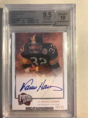 Franco Harris 2008 Upper Deck Heroes Gold Auto 20/25 