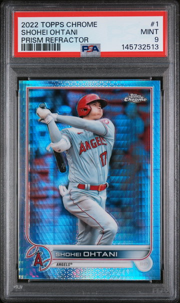 2022 Topps Chrome Prism Refractor Shohei Ohtani #1 PSA 9