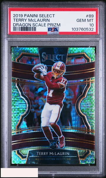 2019 PANINI SELECT TERRY MCLAURIN #89 DRAGON SCALE PRIZM 73 OF 88 ROOKIE PSA 10