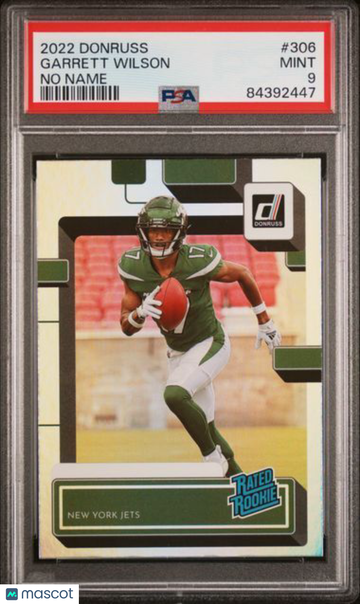 2022 Panini Donruss Garrett Wilson #306 No Name PSA 9