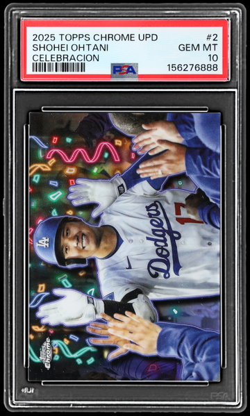 2025 Topps Chrome Update Shohei Ohtani Celebracion PSA 10