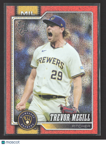 2024 Topps Series 1 Trevor Megill #141 Red Crackle Foil