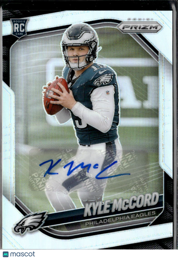 Kyle McCord 2025 Panini Prizm RC Auto Philadelphia Eagles