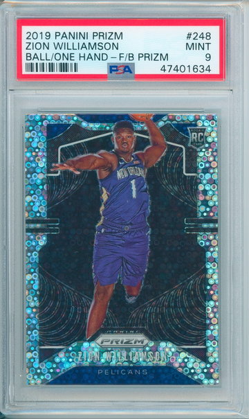 Zion Williamson 2019 Prizm Fast Break Variation PSA 10