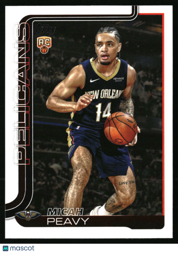 2025-26 Topps Micah Peavy #241 RC New Orleans Pelicans
