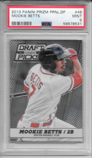 2013 Panini Prizm Perennial Draft Picks Mookie Betts PSA 9