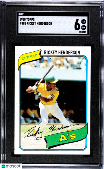 1980 Topps Rickey Henderson #482 SGC 6