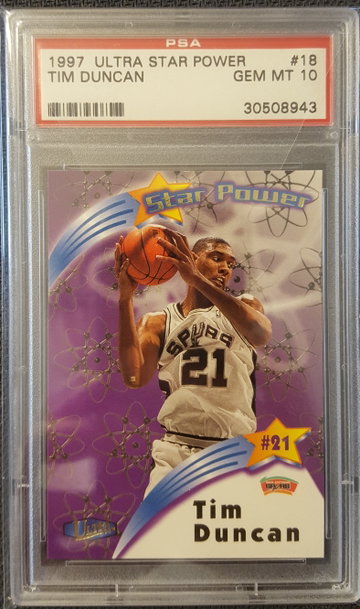 1997 Ultra Star Power Tim Duncan Rookie PSA 10