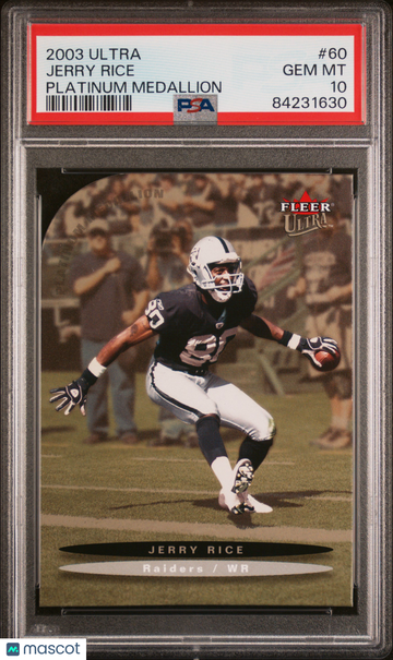 2003 Ultra Jerry Rice #60 Platinum Medallion PSA 10