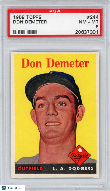 1958 Topps Don Demeter #244 PSA 8
