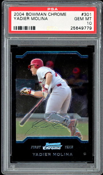 2004 Bowman Chrome #301 Yadier Molina RC  PSA 10  Cardinals 