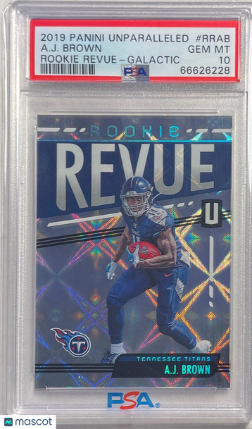 2019 Panini Unparalleled Rookie Revue A. J. Brown #RRAB Galactic PSA 10