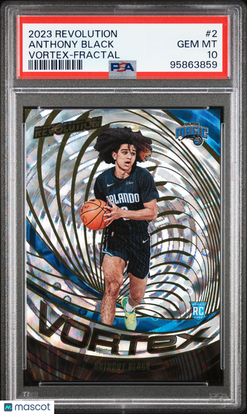 2023 Panini Revolution Vortex Anthony Black #2 Fractal RC PSA 10