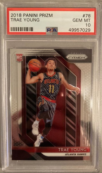 Trae Young 2018 Panini Prizm Base #78 PSA 10