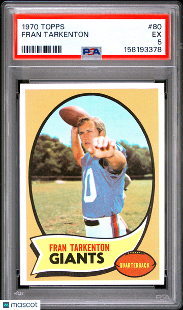 1970 Topps Fran Tarkenton #80 PSA 5
