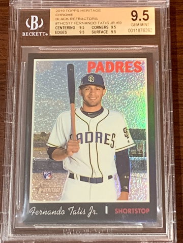 2019 Heritage Fernando Tatis Jr. Black Chrome BSG 9.5