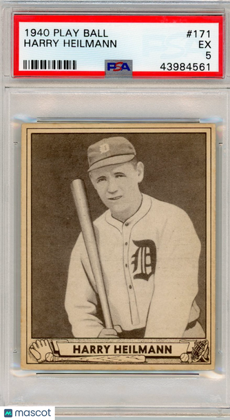 1940 Play Ball Harry Heilmann #171 PSA 5
