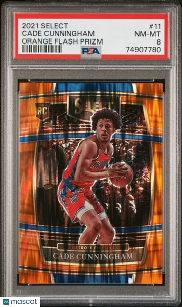 2021 Panini Select Cade Cunningham #8 Flash Prizm PSA 8